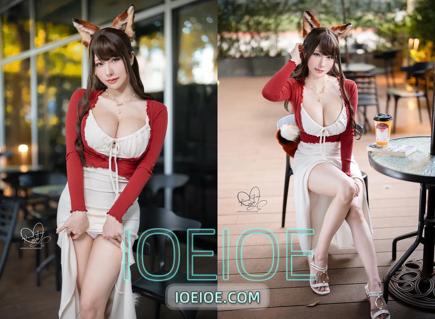 图片[1]-雨波_HaneAme – NO.398 原創 寵物女友 秋日狐狸女友咖啡 [46P+3V-498MB]-IOE魔盒花园