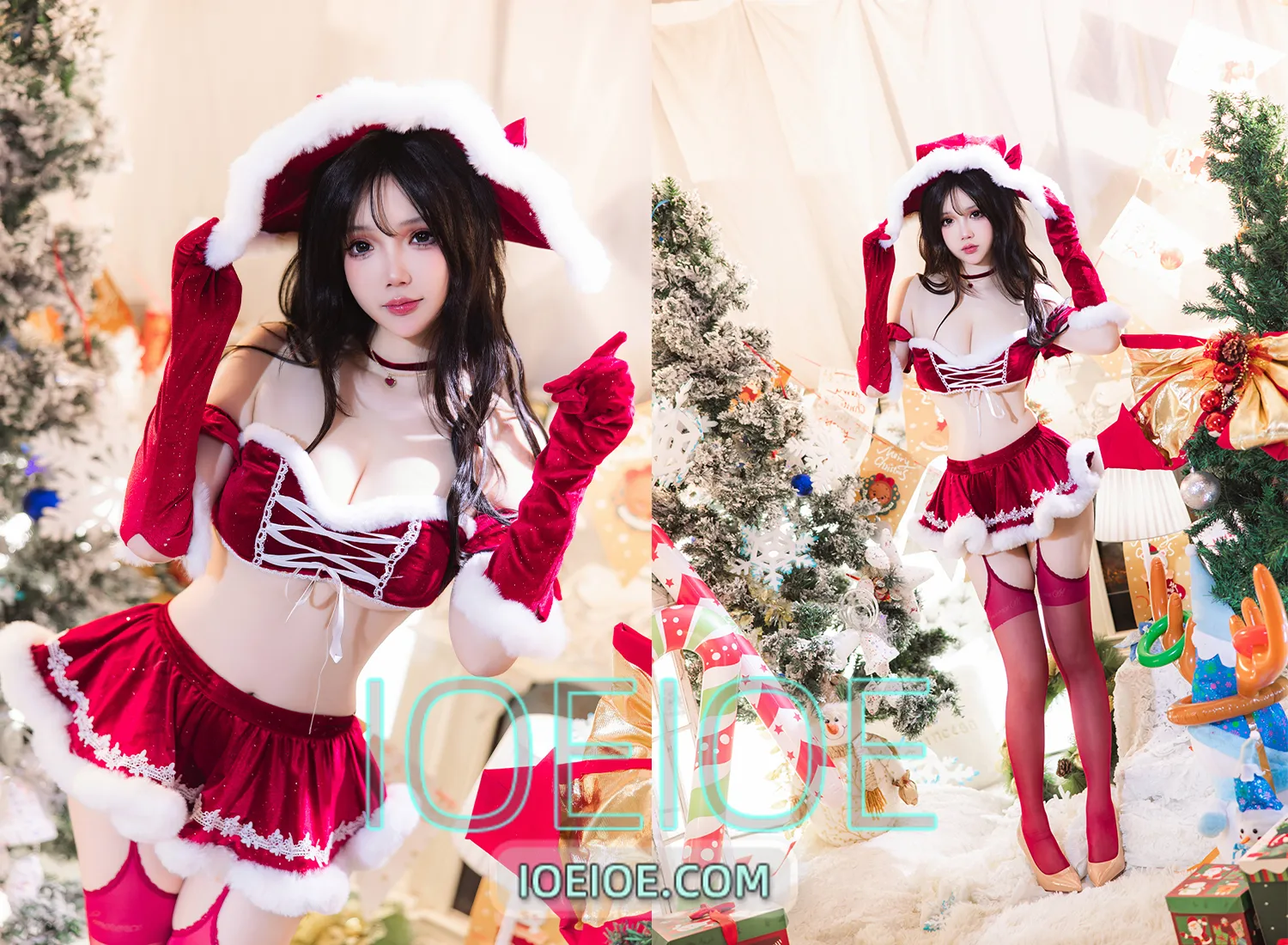 图片[1]-雪晴Astra – NO.061 圣诞节魔女 [81P+3V-876MB]-IOE魔盒花园