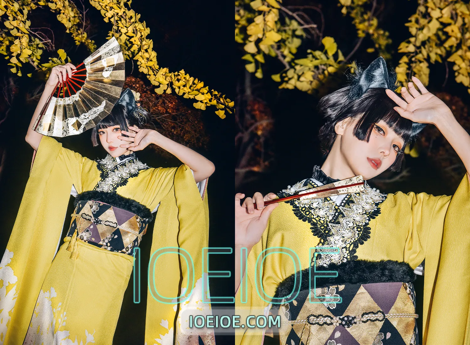 图片[1]-ElyEE子 – NO.175 Ginkgo Black Cat銀杏黑貓 [24P+1V-108MB]-IOE魔盒花园