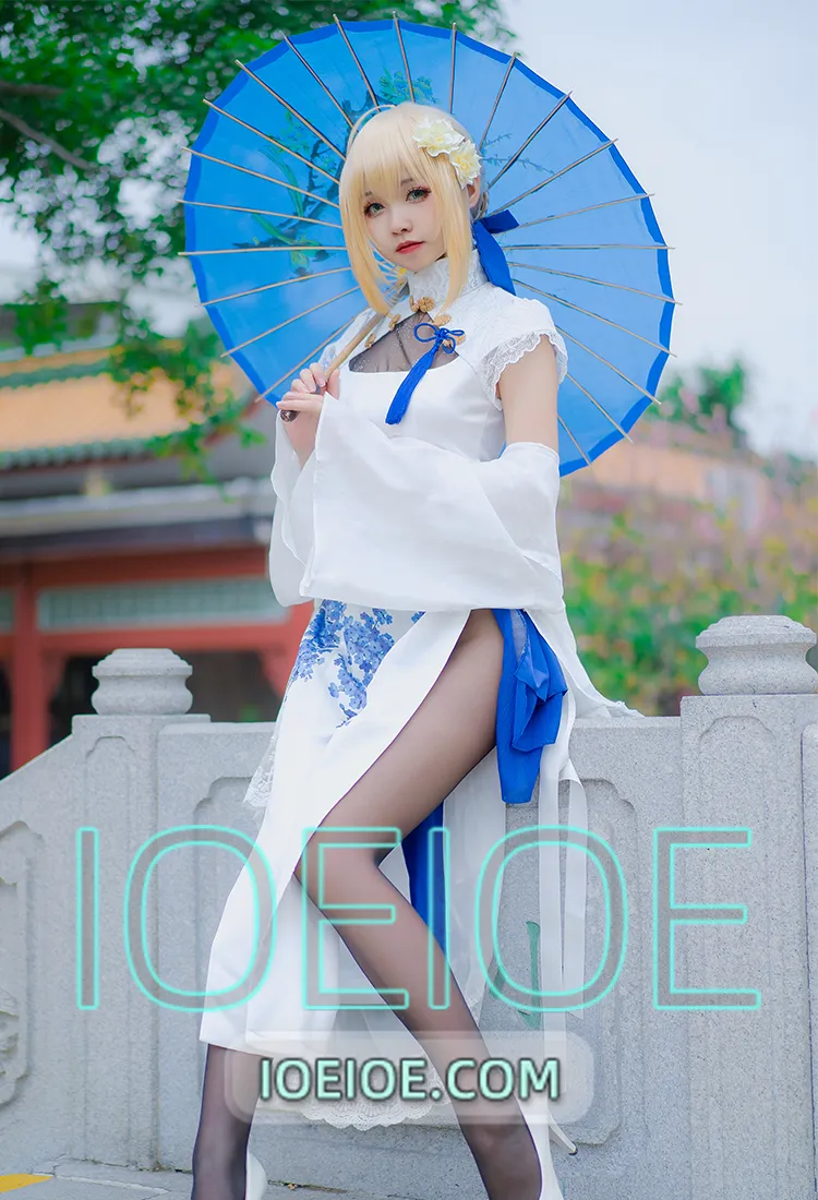 大大卷卷小卷 - NO.025 FGOsaber 四周年旗袍 [15P-57M]-IOE魔盒花园