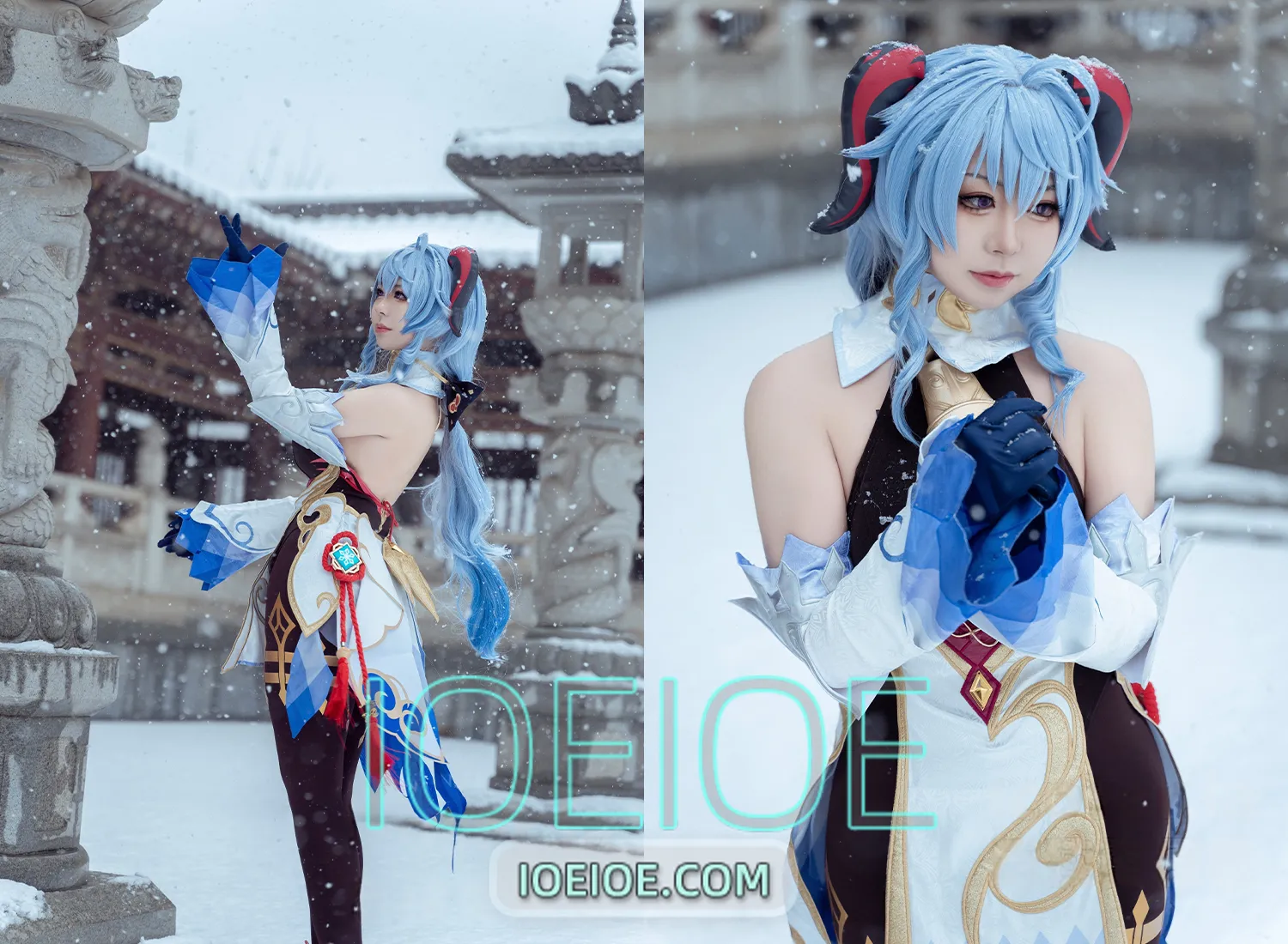 图片[1]-虎森森 – NO.046 原神 甘雨 雪景 [42P-298M]-IOE魔盒花园