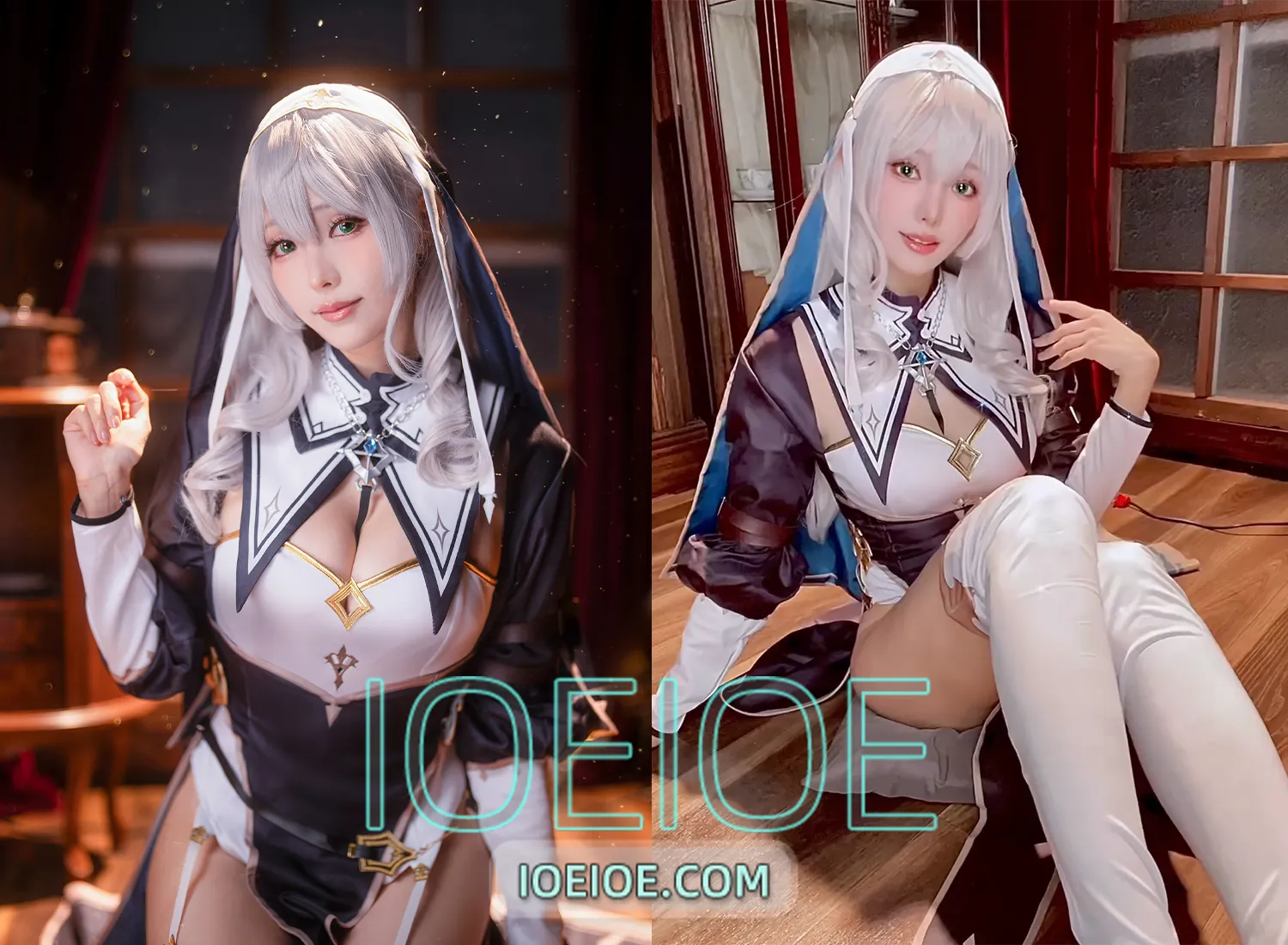 图片[1]-ElyEE子 – NO.186 Shirogane noel~Nun [27P+13V-206MB]-IOE魔盒花园